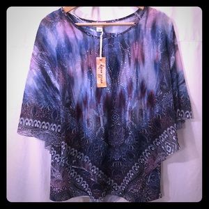 NWT World Unity Beautiful Sheer Top